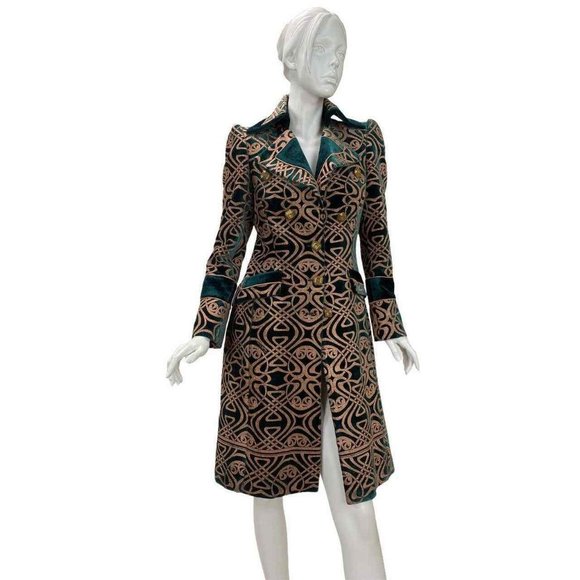 F/W 2006 Vintage Roberto Cavalli Brocade Velvet Coat - Picture 2 of 6